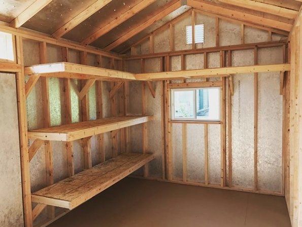 shed storage shelves tuff plans shelving loft space diy tuffshed sheds building built offerup az buckeye workshop construction garage