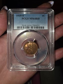 1935-S Lincoln Wheat Cent graded MS64RB