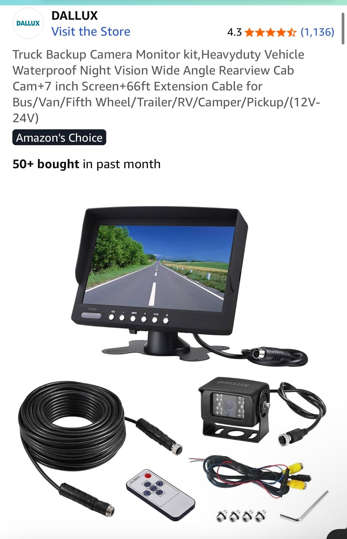 Backup Camera New In box