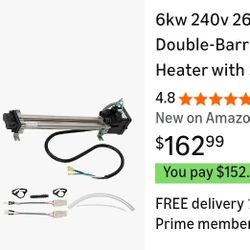Hot Tub Heater Titanium 26-C3160-2S w/Sensors Double-Barrel Spa Heater for 1995+ Hot Spring/Watkins/Tiger River/Caldera, No-Fault Spa Heater Replace C