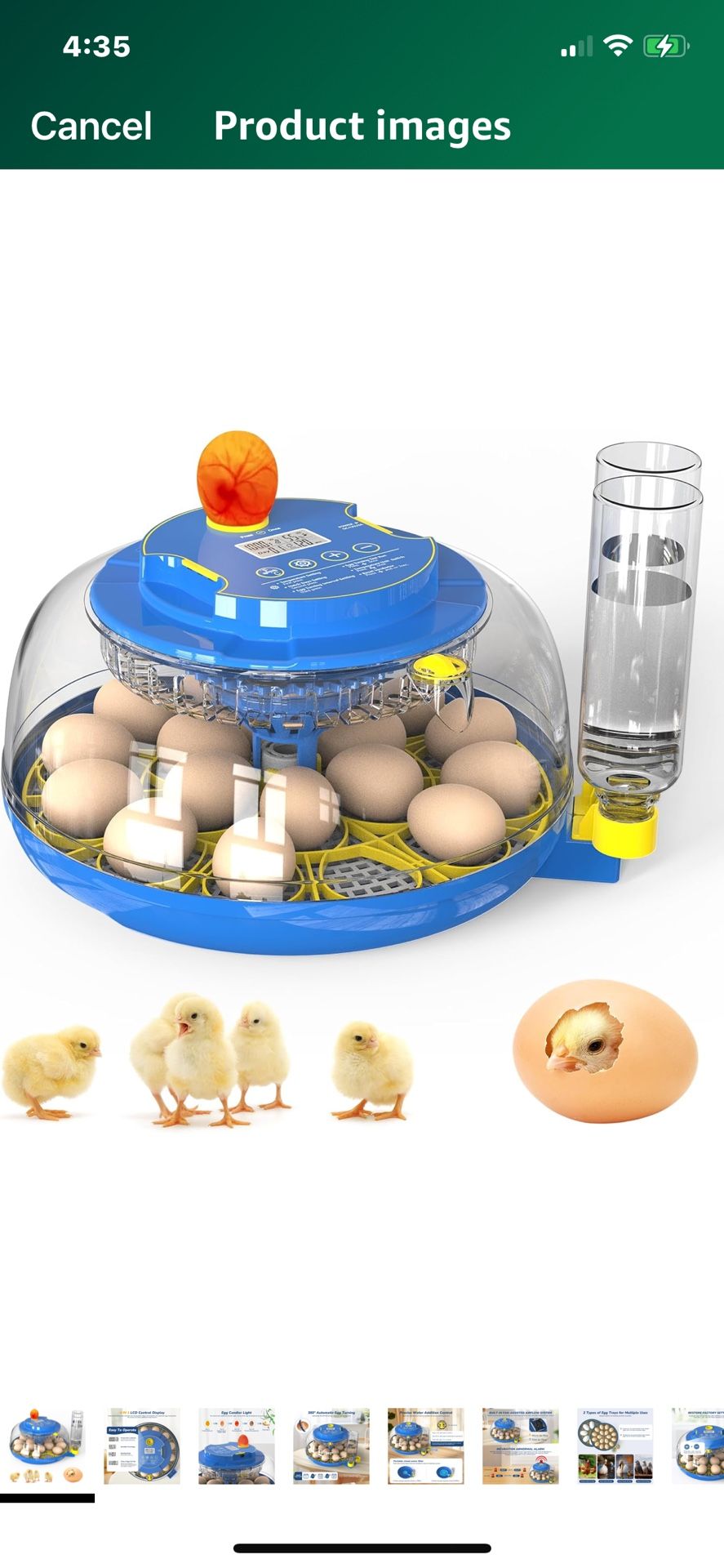 Incubator for Hatching Eggs with Automatic Egg Turning & Temperature/Humidity Control, 18 Egg Incubator for Chicken/Quail/Duck/Goose Eggs
