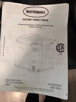Butterball Electric Turkey Fryer Manual