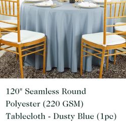 120 in Dusty Blue Table Cloths
