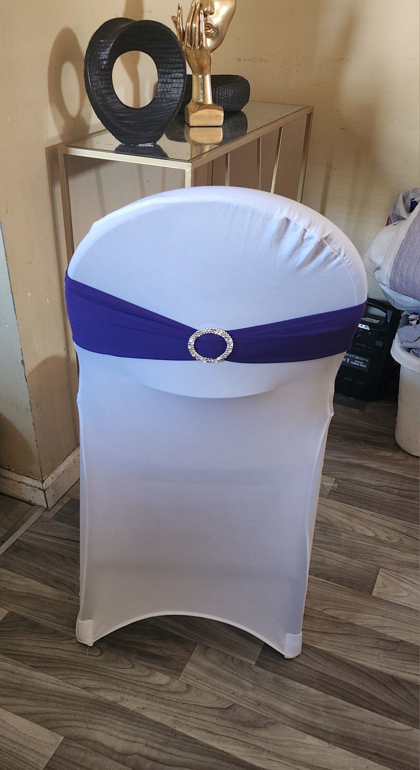 Chair Covers & Purple Sash