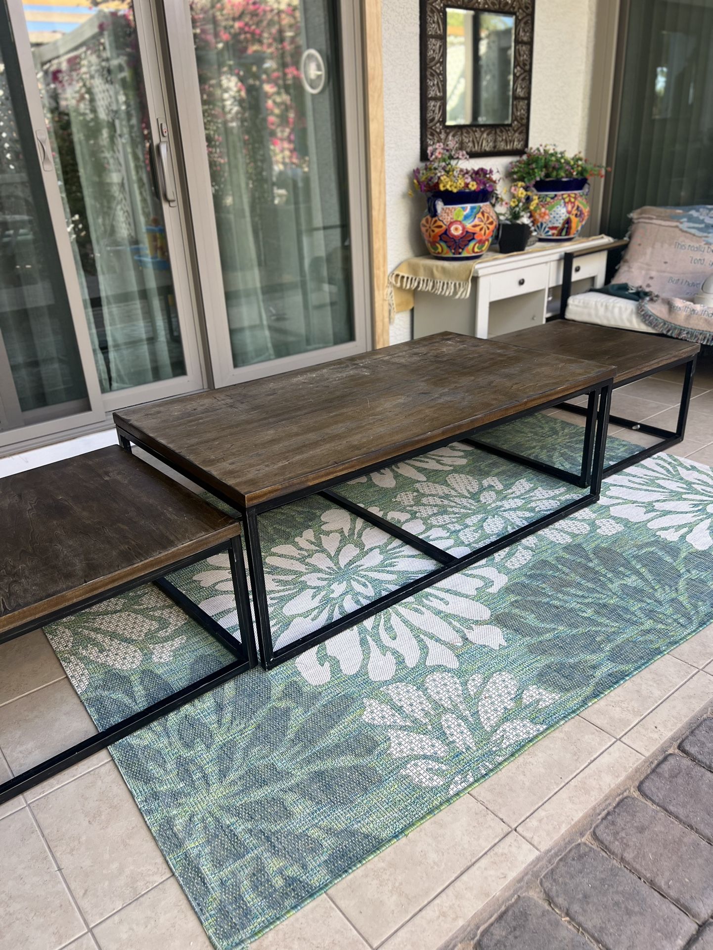 Three piece coffee table