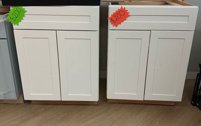 White Shaker Base Cabinet with Two Doors
