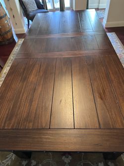 Large Wood Extendable Dining Table