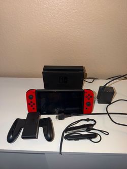 Nintendo Switch with Red Joy-Cons Full Bundle