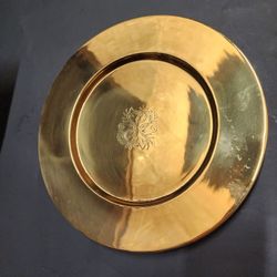 Ethan Allen 12" Brass Chargers (4)