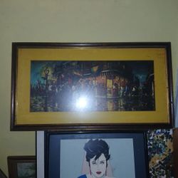 Two Pictures And One Antique Pinball 