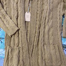 Mustard Warm Cardigan large