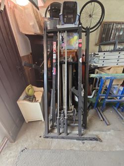 Olympic squat rack regular weights and olympic