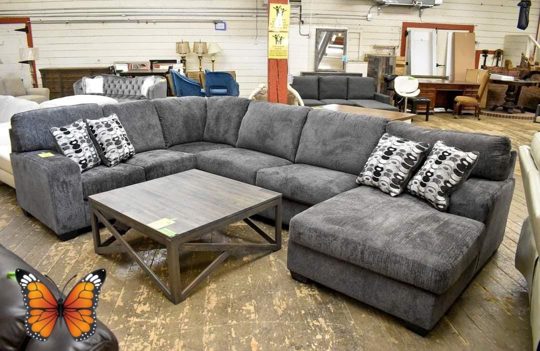 Oversized Smoke Sectionals Sofas Couchs Finance and Delivery Available