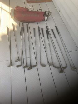 Golf clubs and bag