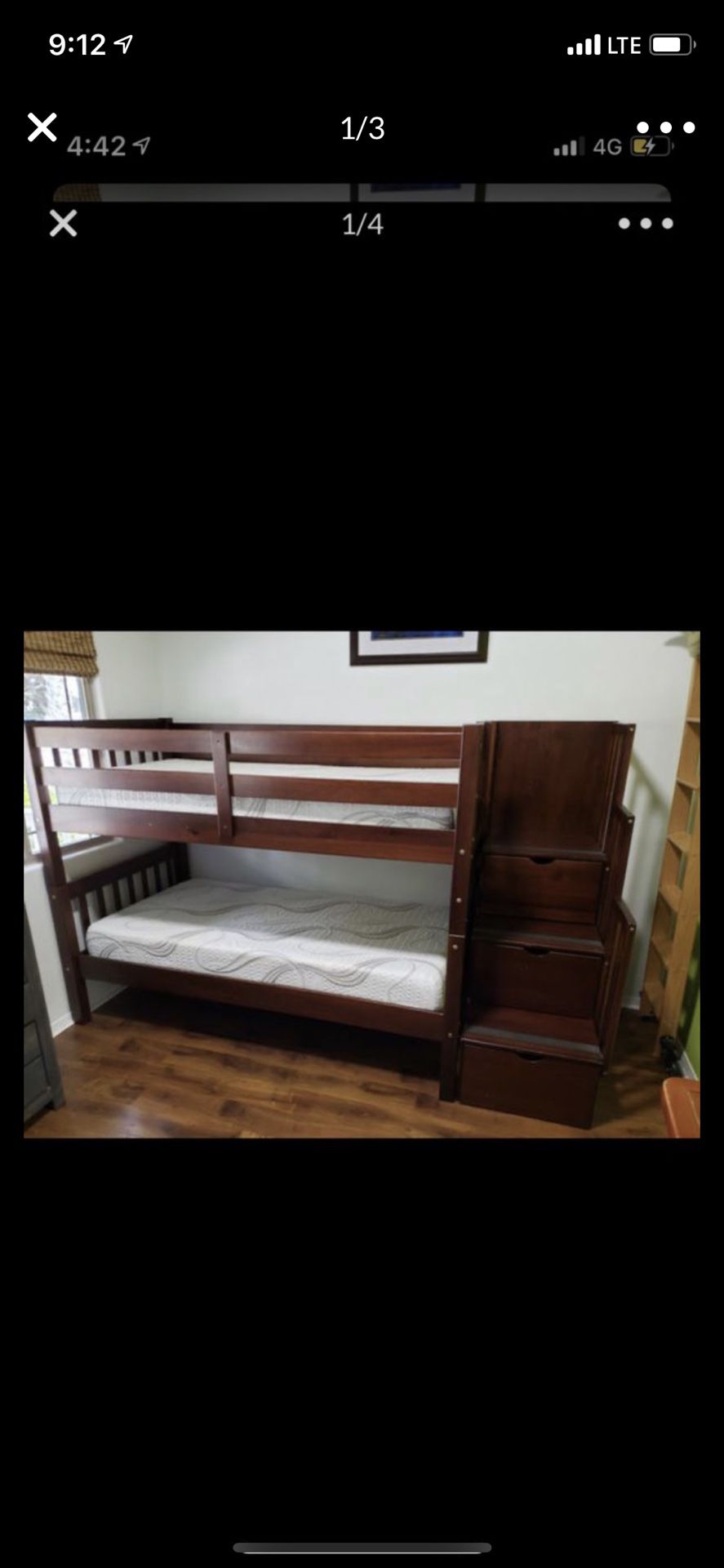 Twin Bunk Bed With Storage Stairs