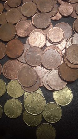 Coins 1/2/5/10/Eouro1/2/5/10 cents