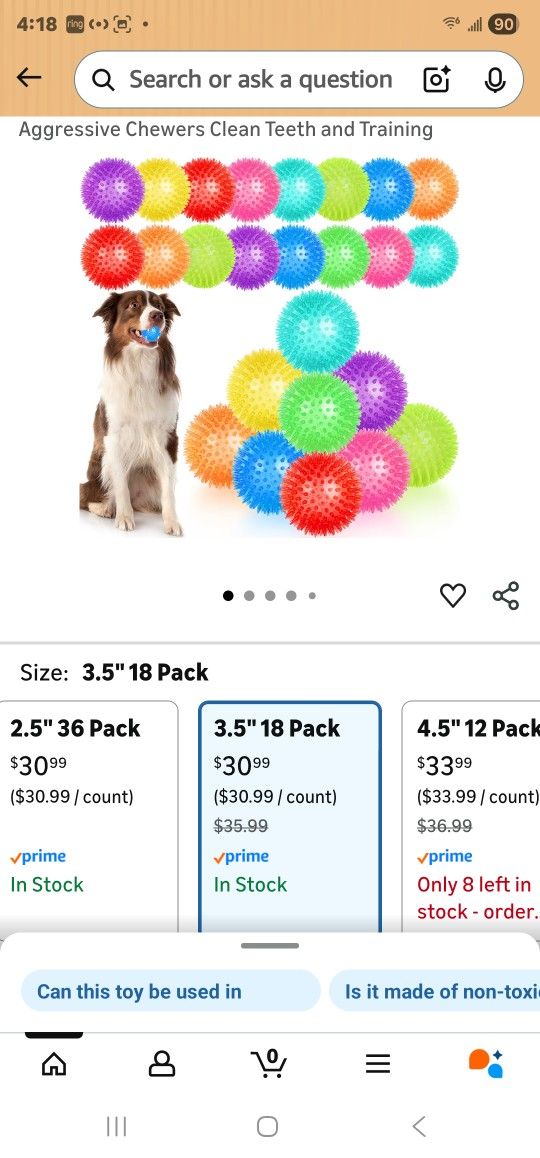 Squeaky Dog Balls
