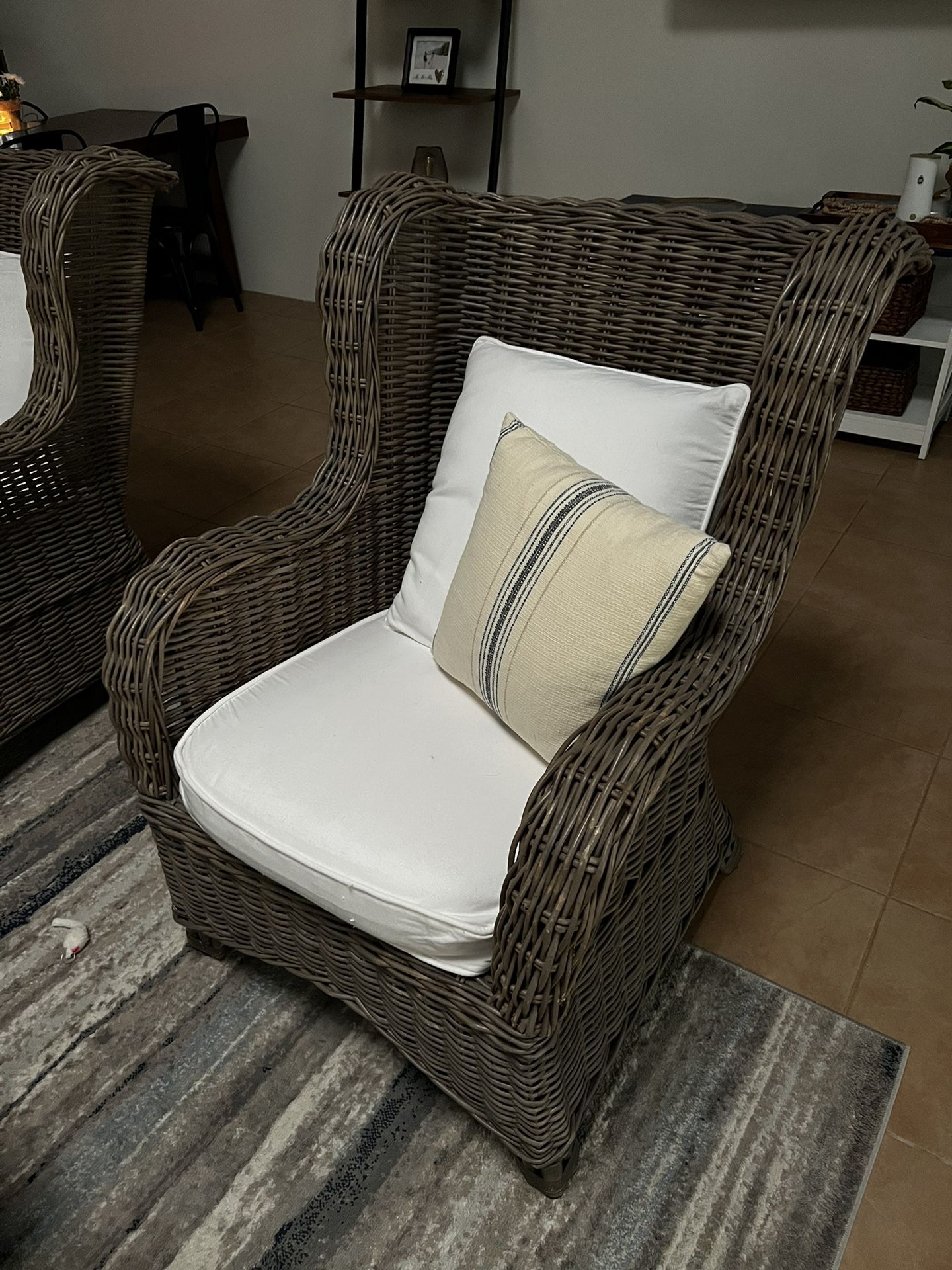 Exuma Upholstered Wingback Chair
