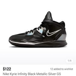 Nike Kyrie Infinity Black Metallic Silver GS