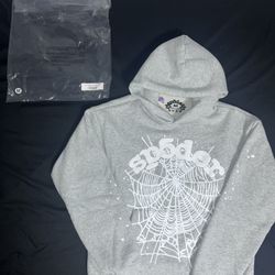 Sp5der OG Web Hoodie Heather Grey
