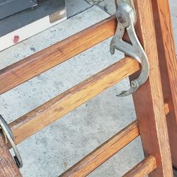 20 Ft Vintage Wood Extension Ladder - Type I Industrial