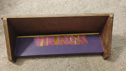 Custom made Minnesota Viking's wall shelf