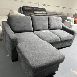 SECTIONAL COUCH SOFA GRAY BED 