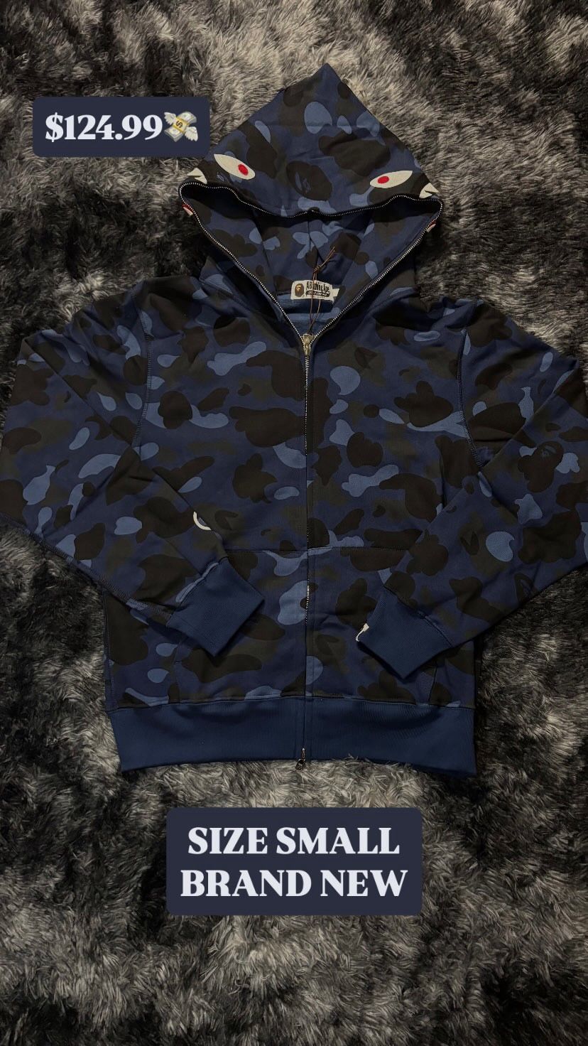 Dark Blue Bape Zip Up 