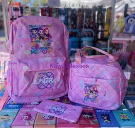 Huntrix kpop and Saja boys 3 piece backpack set $25
