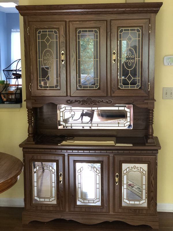 Oak Dining Room Buffet With Lighted Hutch For In Pawling Ny Oak Dining Room Buffet With Lighted Hutch