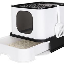 Cat Litter Box, Foldable Cat Box with Drawer For Sale $23.00 50%+ OFF Retail $47.99 NEW IN BOX