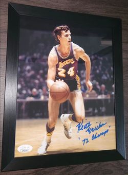 Signed 8x10 KEITH ERICKSON 72 Champs Los Angeles Lakers  Auto Photo JSA/COA