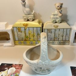  Precious Moments 1985  Birthday Train Series With Box 3 pieces 