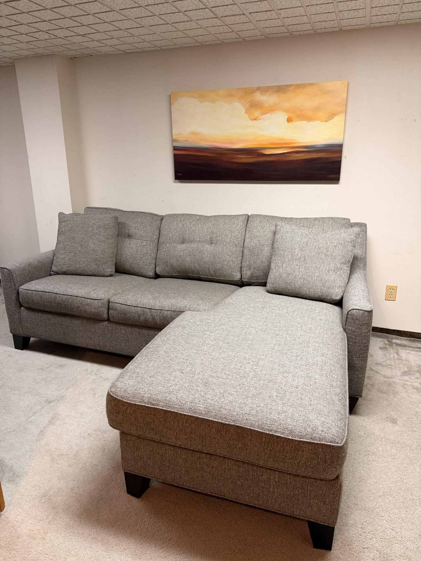 *Delivery Negotiable* Sofa Bed Couch With Chaise