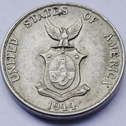 War Time Five Centavos Filipinas Coin 1944 United States Of America 
