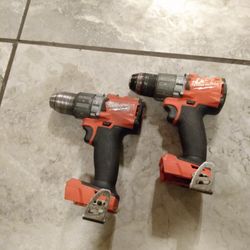 Two 18V Fuel Brushless Milwaukee Hammer Driver 