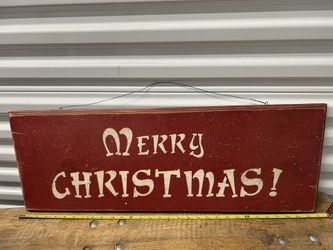 Rustic Merry Christmas Sign  31” X 11” 