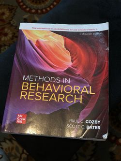 Methods in Behavioral Research
