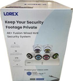 Lorex Fusion 4K 16-Channel 2TB Wired NVR System 4 Bullet 2 Dome IP Cameras 12 MP