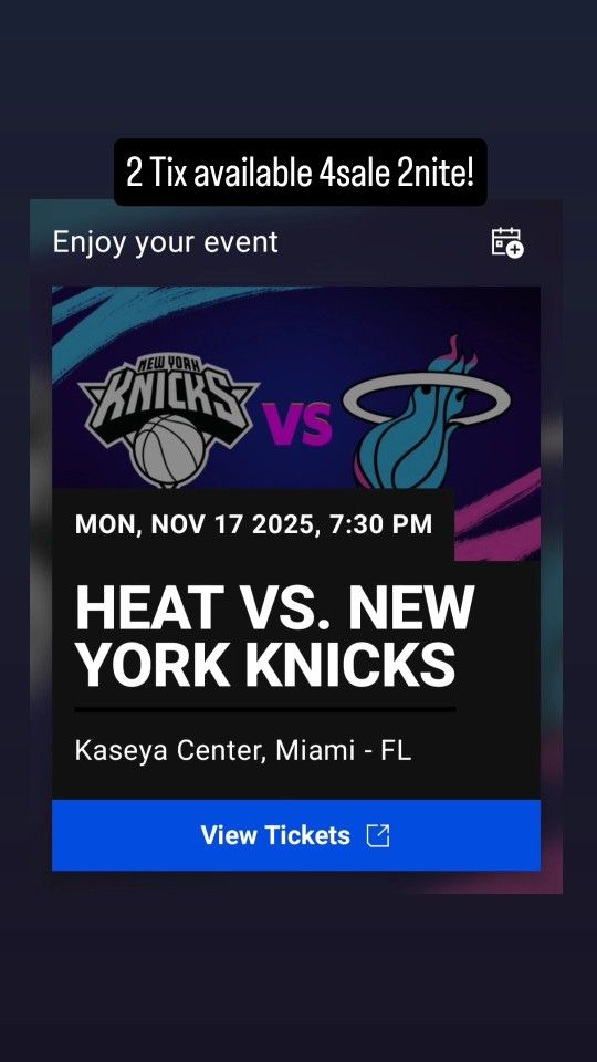NEW YORK KNICKS VS MIAMI HEAT