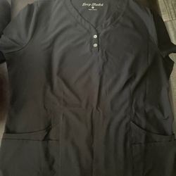 Black Scrub Top (L)