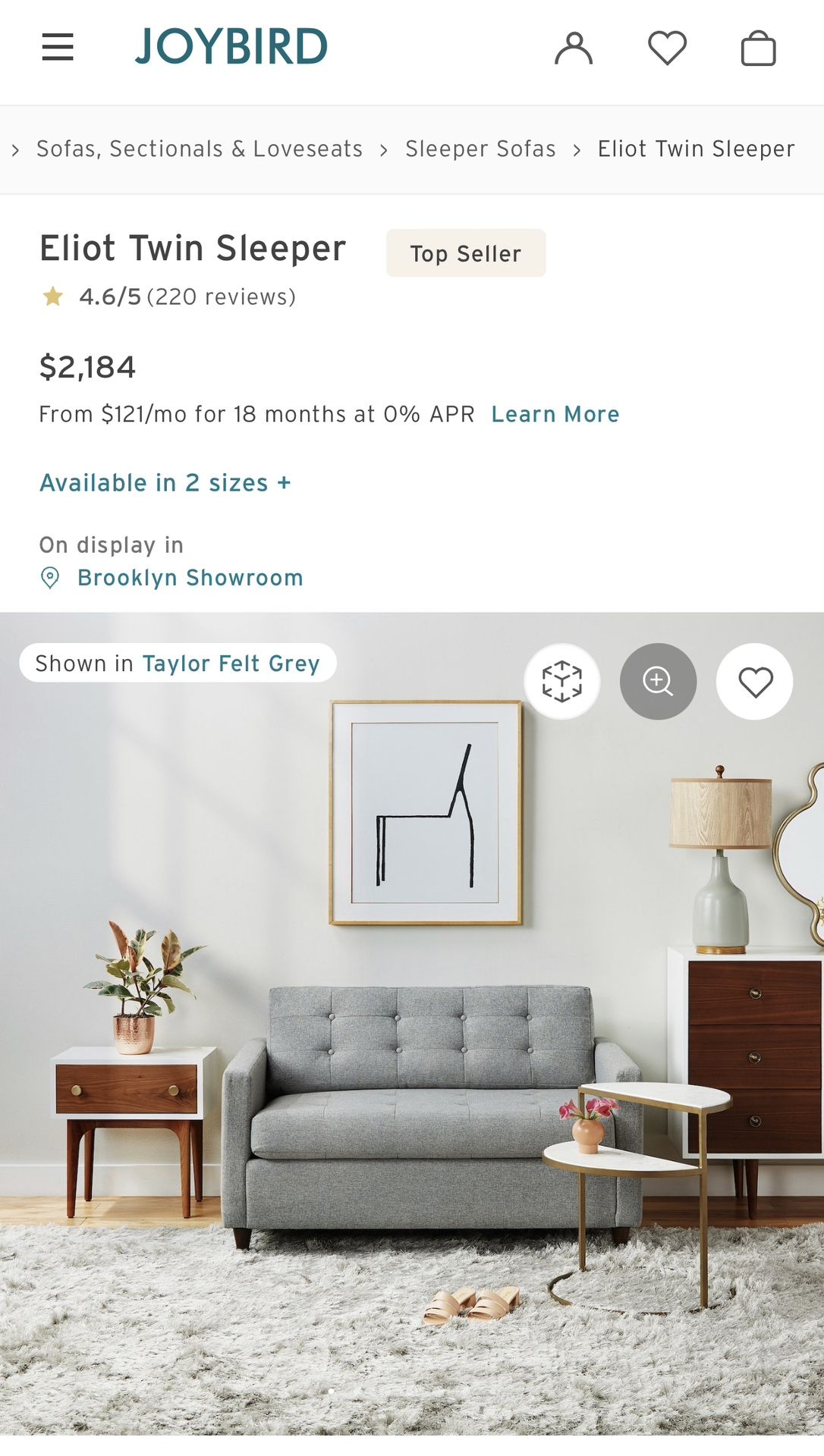 Joybird 2024 twin sleeper