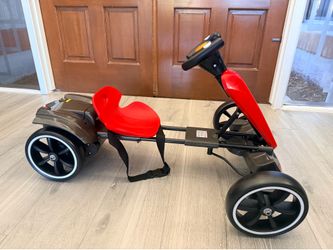 12V Foldable Electric Kids Go Kart with Adjustable Seat, VA Wheels, Red