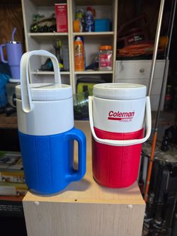 Vintage Coleman Polylite 1/2 Gallon Jugs