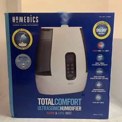 Homedics Total Comfort Ultrasonic Humidifier Warm & Cool Mist, 2 Gal NEWHomedics