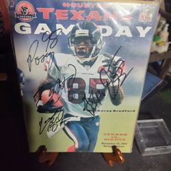 Texans game day magazine autographed 