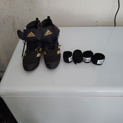 Boxing Shoes And Hand Wraps 