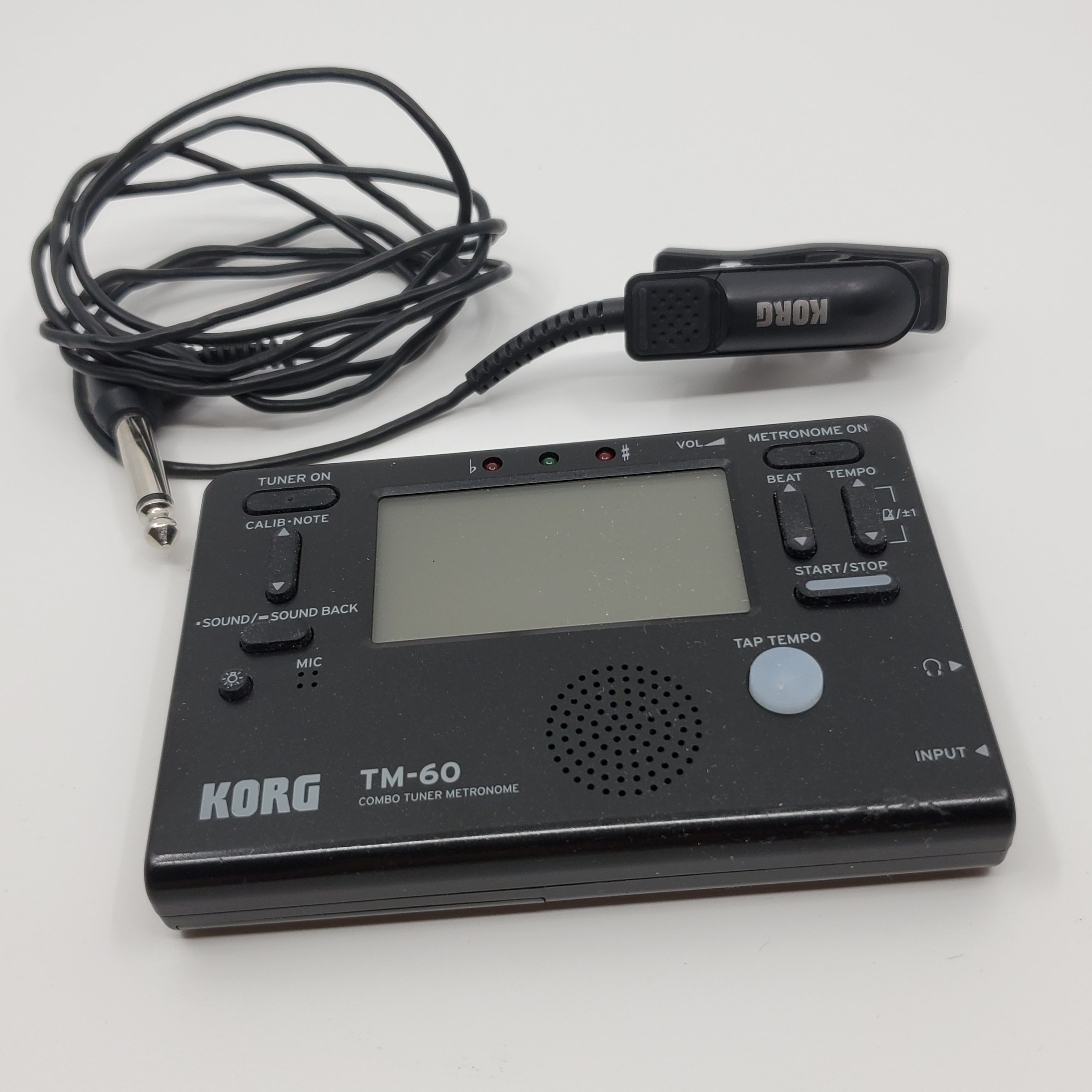 Korg TM 60 Combo Tuner Metronome Black. Pre-owned, in good working and cosmetic shape