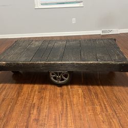Unique Coffee Table Or Whatever You Prefer To Use It For. Industrial Style. Brown