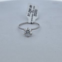 14kt White Gold LABGROWN Diamond Ring 1.08cttw